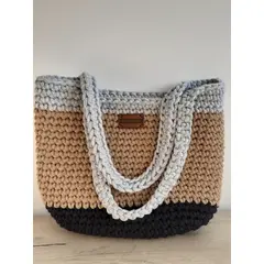 Torba Ljubica ♡, Boja: crno-bež-siva