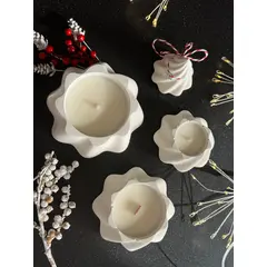 Jedinstvena svijeća iz 4 dijela u obliku božićnog bora