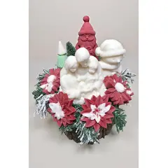 Božićni aranžman od sojinog voska