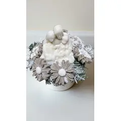 Božićni aranžman od sojinog voska