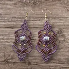 Mikromakrame naušnice