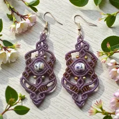 Mikromakrame naušnice