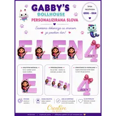 Gabby’s Dollhouse personalizirana slova s imenom – GDG-004