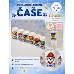 Personalizirane čaše s imenom – motiv po želji PČ - 002
