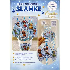 Personalizirane slamke s imenom – motiv po želji  PS - 002