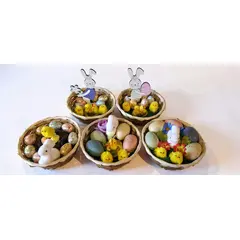 Uskrsne košarice s pisanicama – ručni rad | Dekoracija za stol i poklon