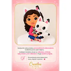 personalizirane dekoracije za stol i zid Gabby’s dollhouse