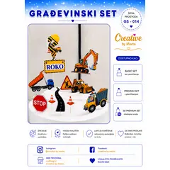 Personalizirani građevinski topper set za tortu – GS-014