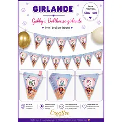 Gabby’s Dollhouse girlanda GDG - 003