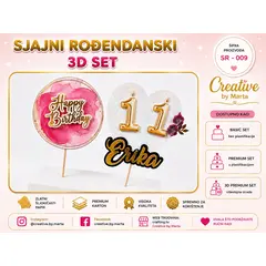 Sjajni rođendanski 3D set SR - 009