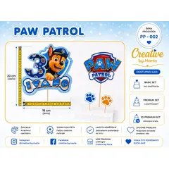 Personalizirani Paw Patrol topper za tortu  PP - 002