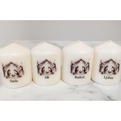 Komplet personaliziranih adventskih svijeća