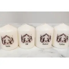 Komplet personaliziranih adventskih svijeća