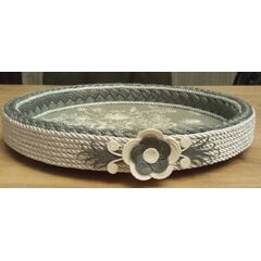 Poslužavnik 3 NIJANSE SIVE (drvo, špaga)