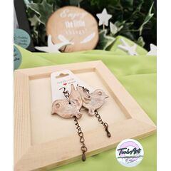 "Ptice Šaptalice" naušnice od gline