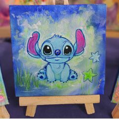 Plavi prijatelj iz snova- akril na platnu 12x12cm