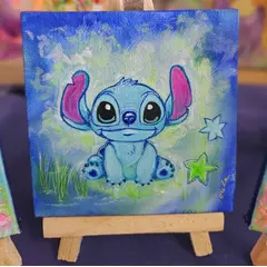 Plavi prijatelj iz snova- akril na platnu 12x12cm