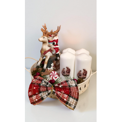 Adventski vijenac "Djed Božičnjak i jelen"