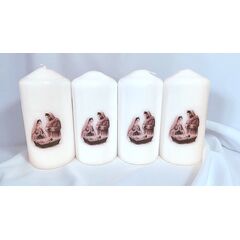 Komplet personaliziranih adventskih svijeća