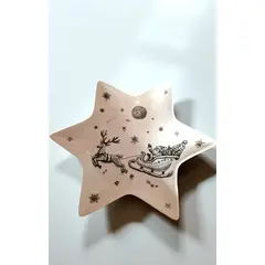 Zvjezdasta dekorativna zdjelica – Božićni motiv (decoupage)