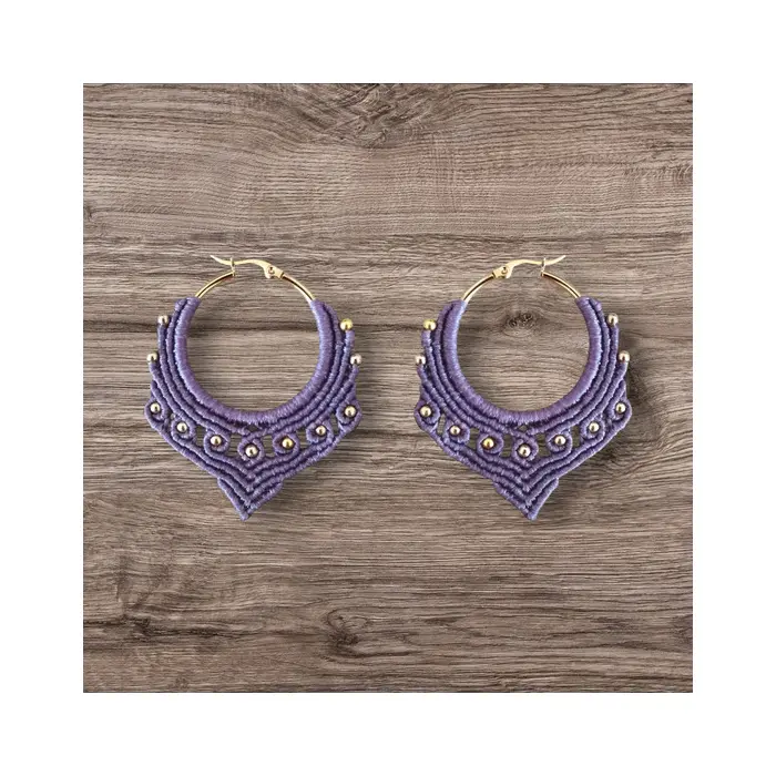 Mikromakrame naušnice