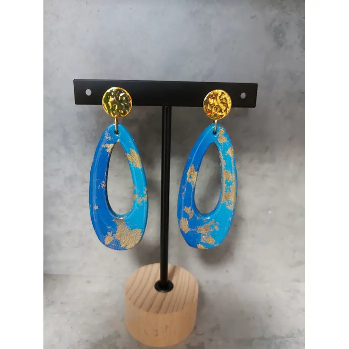 Ručno oslikane statement naušnice, 2 image