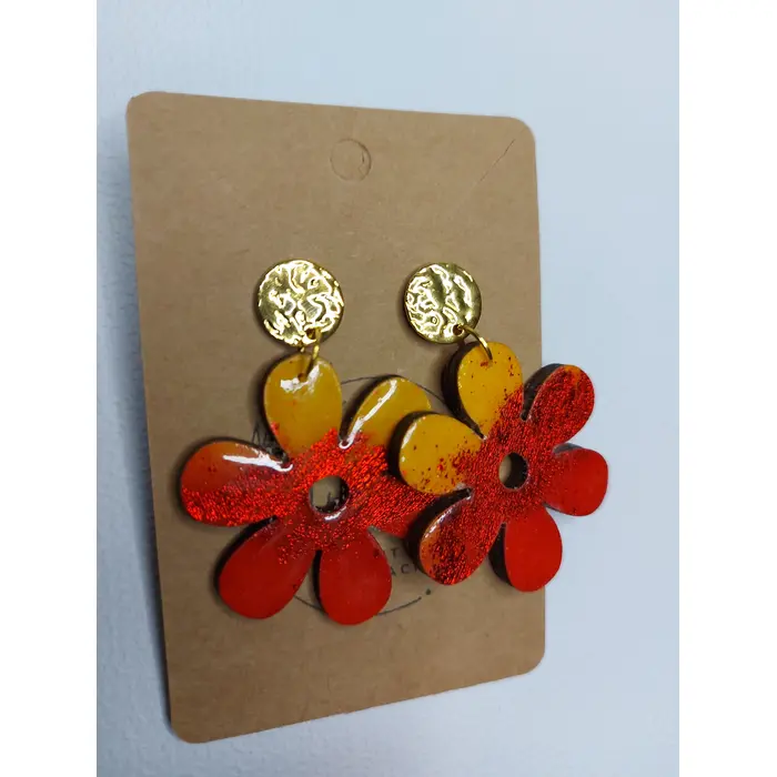 Ručno oslikane statement naušnice, 2 image