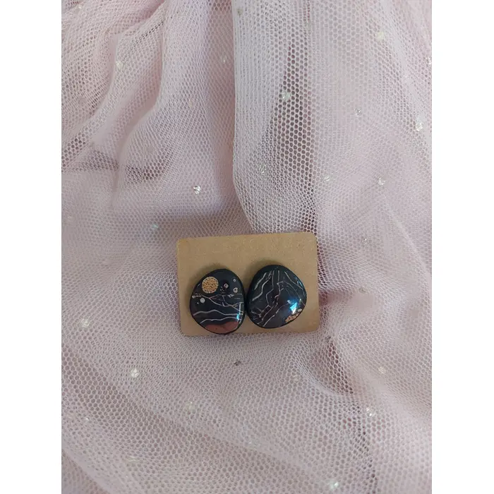 Glinene stud naušnice