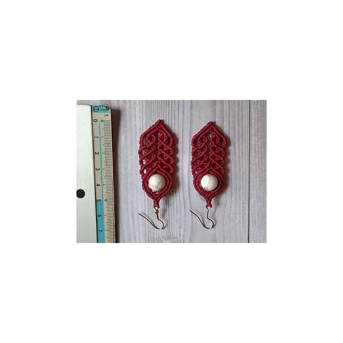 Mikromakrame naušnice, 3 image