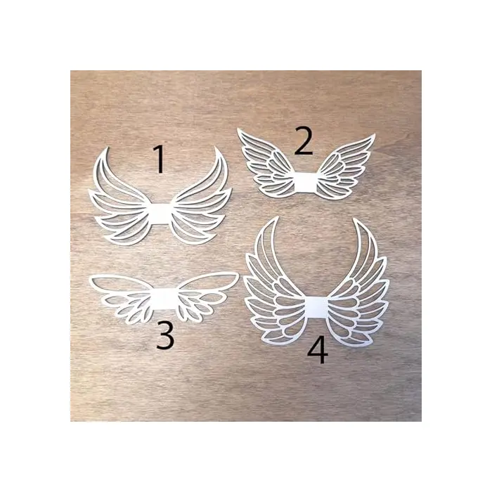 Drvena anđeoska krila za makrame i dekor | personalizirani drveni ukras | ručni rad, 6 image