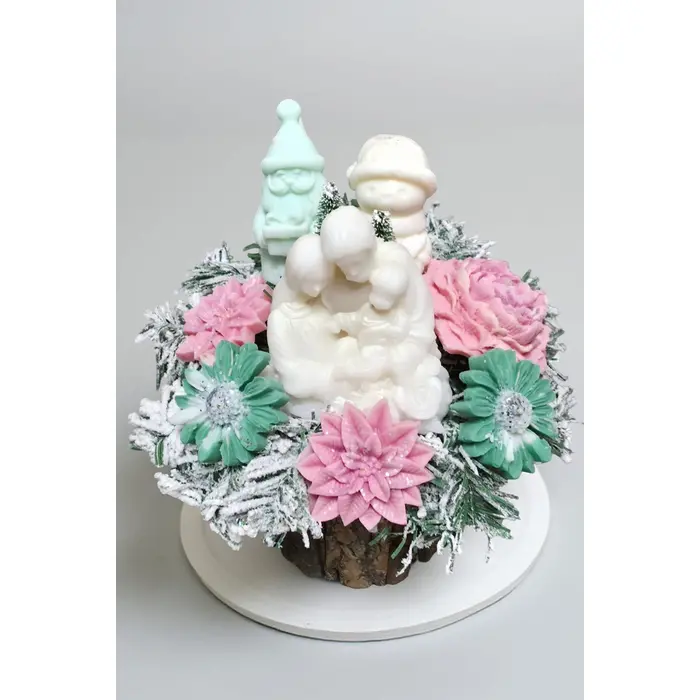 Božićni aranžman od sojinog voska