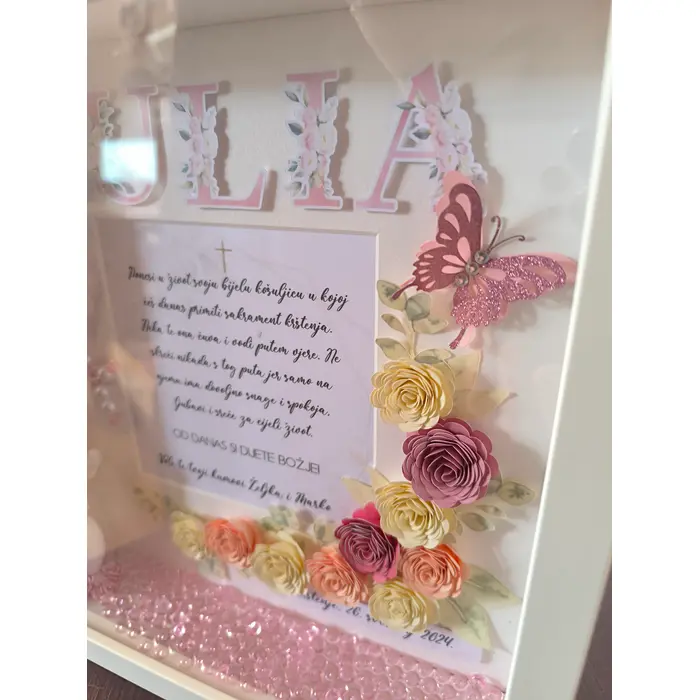 Duboki okvir 25*25 cm za krštenja, pričesti, krizme,..., 5 image