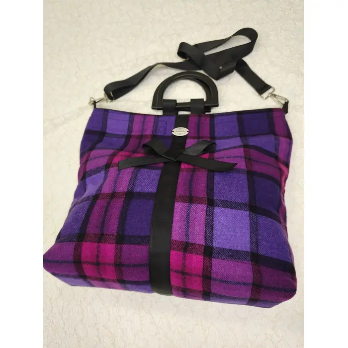 Karirana ljubičasta torba, 2 image