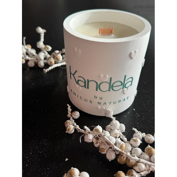 Mirisna svijeća u ručno izrađenoj posudi 190g