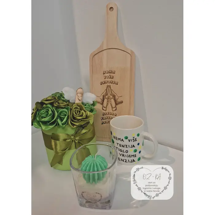 Box buketi od satenskih ruža - ručno rađeno, 3 image