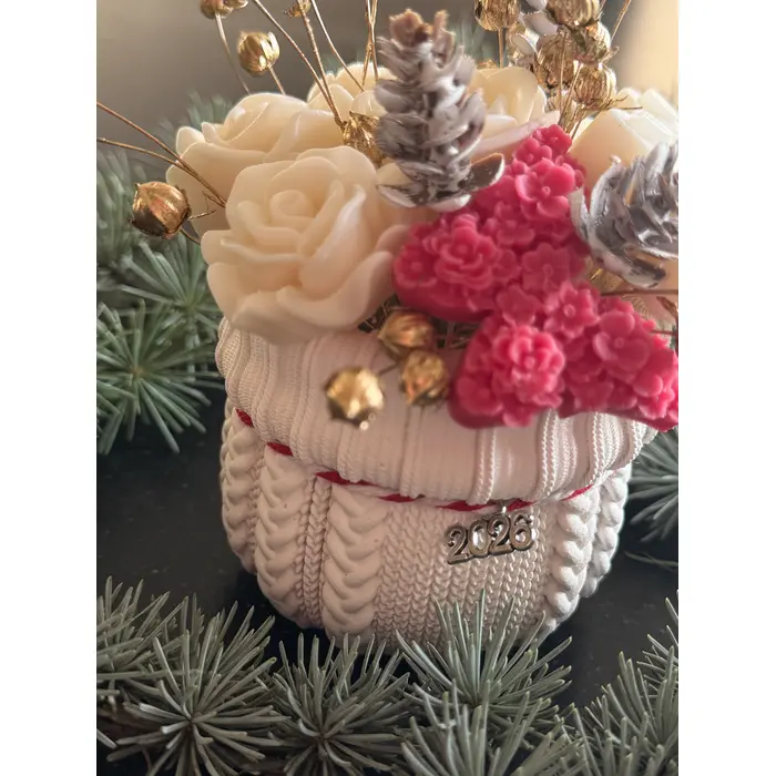 Mini mirisni božićni buketić u ručno izrađenoj posudi, 2 image