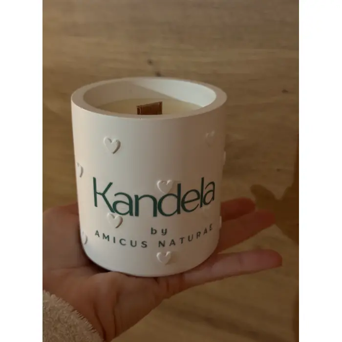 Mirisna svijeća u ručno izrađenoj posudi 190g, 4 image