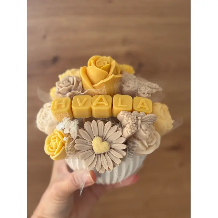 Mirisni aranžman u ručno izrađenoj posudi - M (10x7cm), 21 image