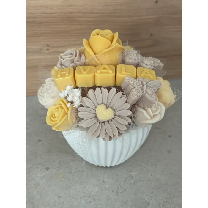 Mirisni aranžman u ručno izrađenoj posudi - M (10x7cm), 22 image