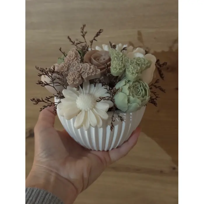 Mirisni aranžman u ručno izrađenoj posudi - M (10x7cm), 2 image