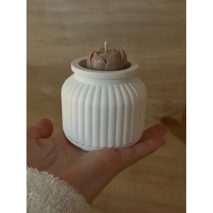 Mirisna mini svijeća u ručno izrađenoj posudi 60g, 4 image