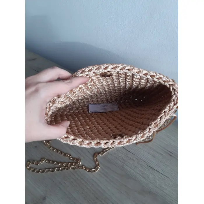 Torba Bronza, Boja: zlatna sa zlatnim lancem, 4 image