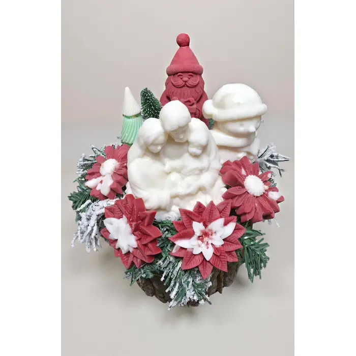 Božićni aranžman od sojinog voska