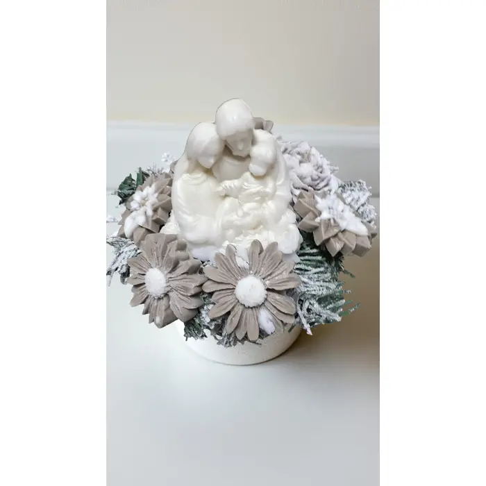 Božićni aranžman od sojinog voska