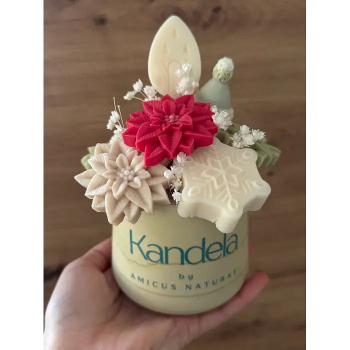 (S)nježni božićni aranžman u ručno izrađenoj posudi, 3 image