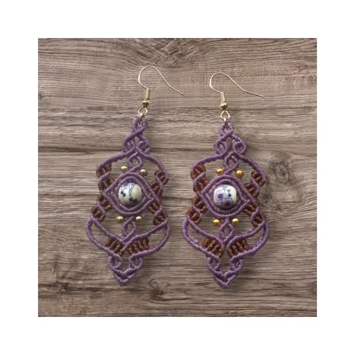 Mikromakrame naušnice