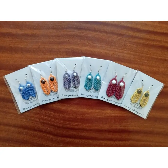 Mikromakrame naušnice, 4 image