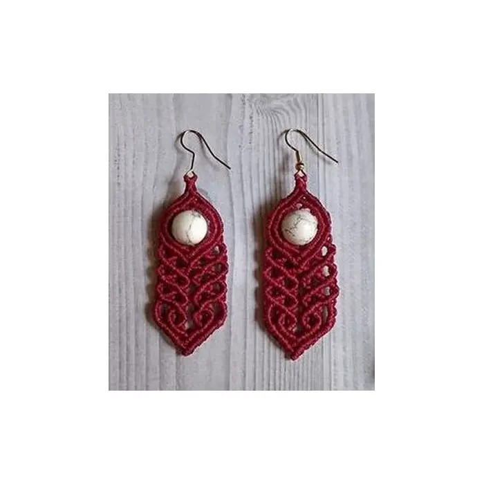 Mikromakrame naušnice, 2 image