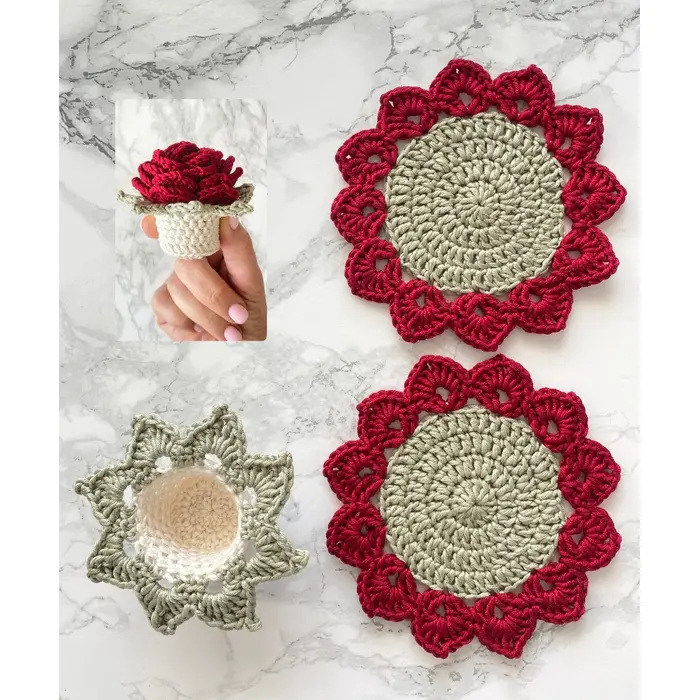 Cvjetni podmetači – buketić (set 2), 3 image