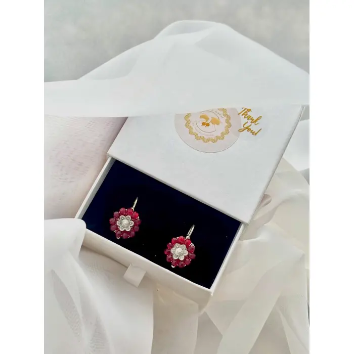 Minimalističke naušnice sa staklenim perlama, 2 image